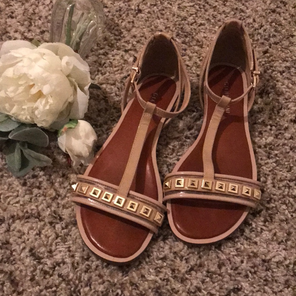 GIANNI BINI  FOLD STUDDED SANDAL